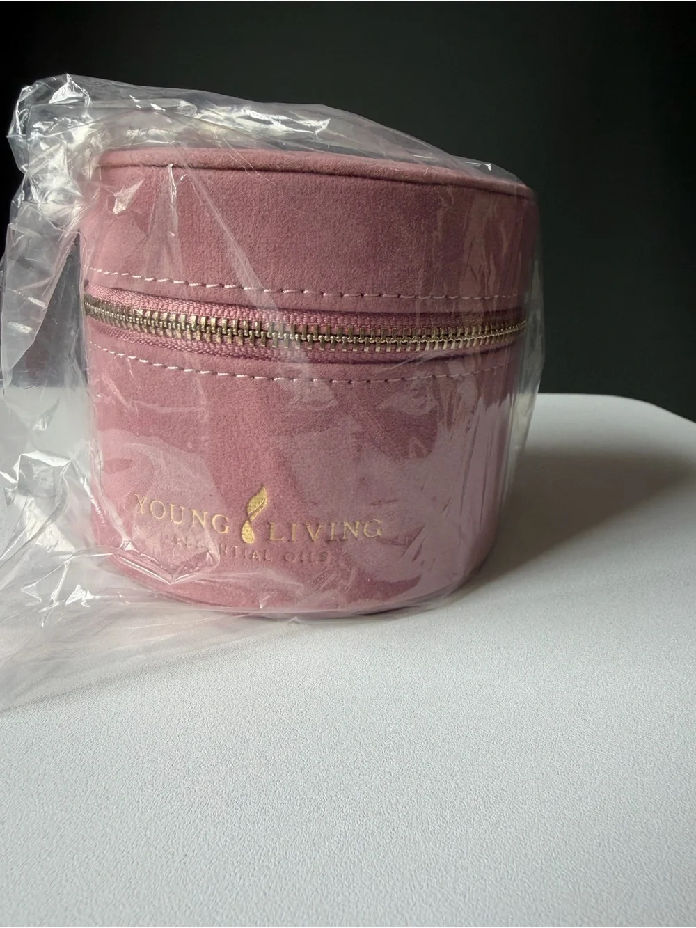 Young Living Pink Round Travel Case for essential oils